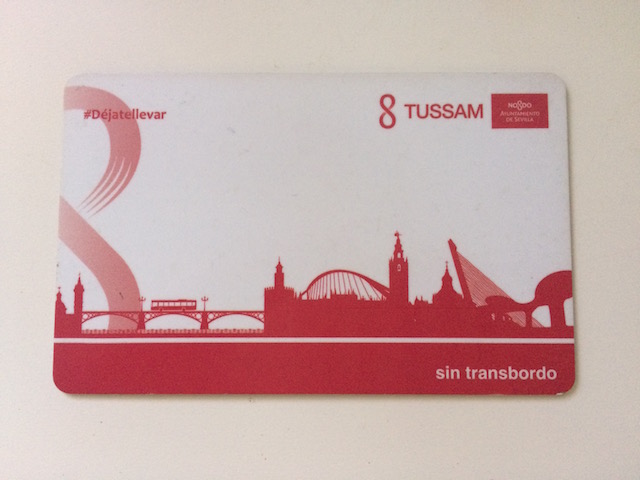 セビリアの市バスTUSSAMのカード