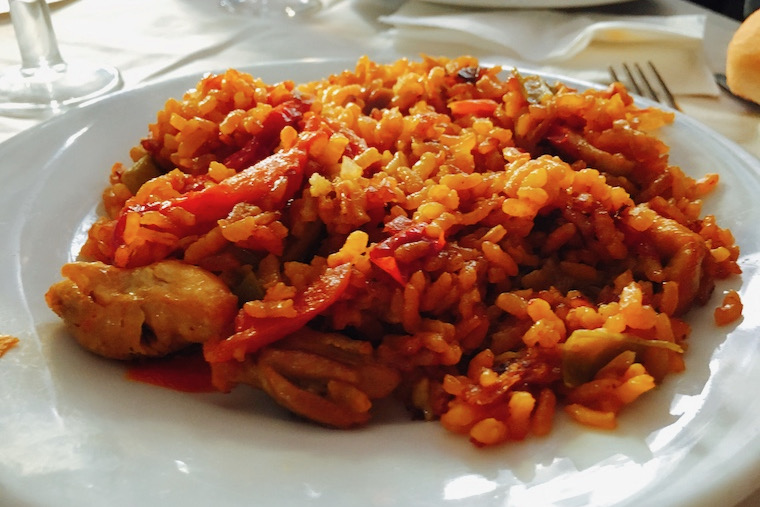 セビリアのバルレストラン「expolunch」の米料理